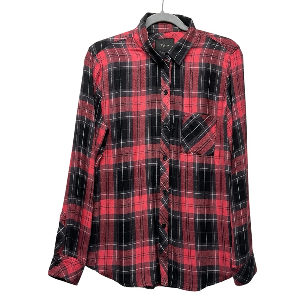 Rails Women’s Button Up Hunter Plaid Shirt Size M casual fall